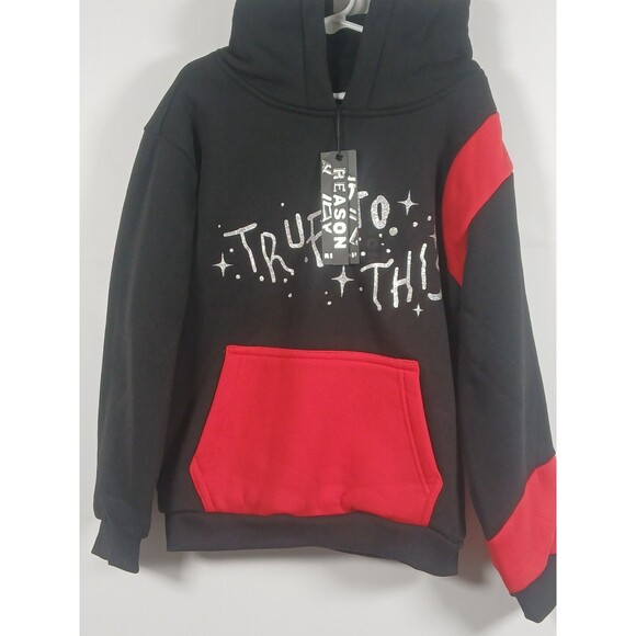 Kids Small Reason "True To This" Back Print Hoodie NWT Streetwear Trippy Graphic - Picture 1 of 16